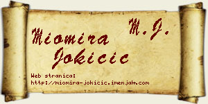 Miomira Jokičić vizit kartica